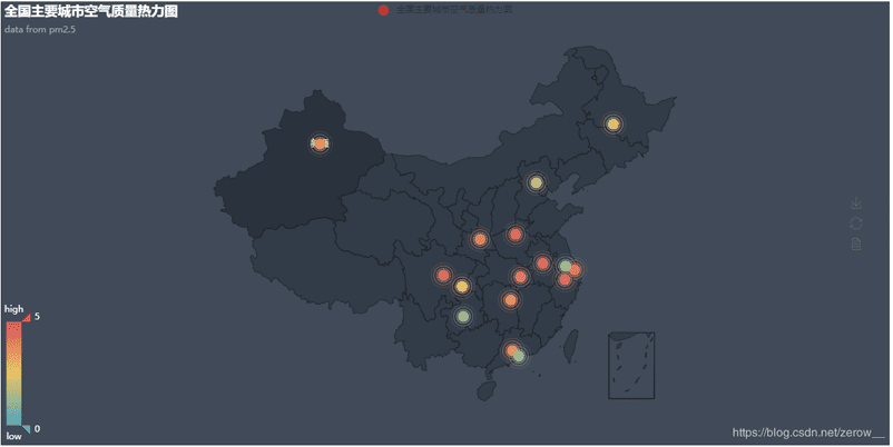 详解python 利用echarts画地图(热力图)(世界地图,省市地图,区县地图)