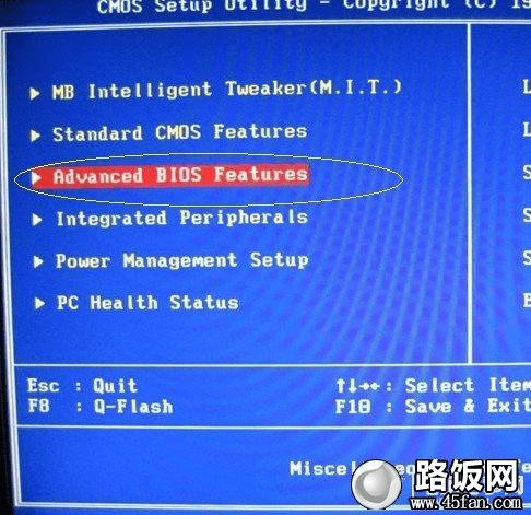 Advanced BIOS Features