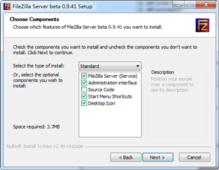 ΰװFilezilla server FTP