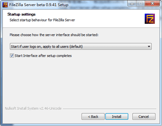 ΰװFilezilla server FTP