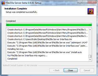 ΰװFilezilla server FTP