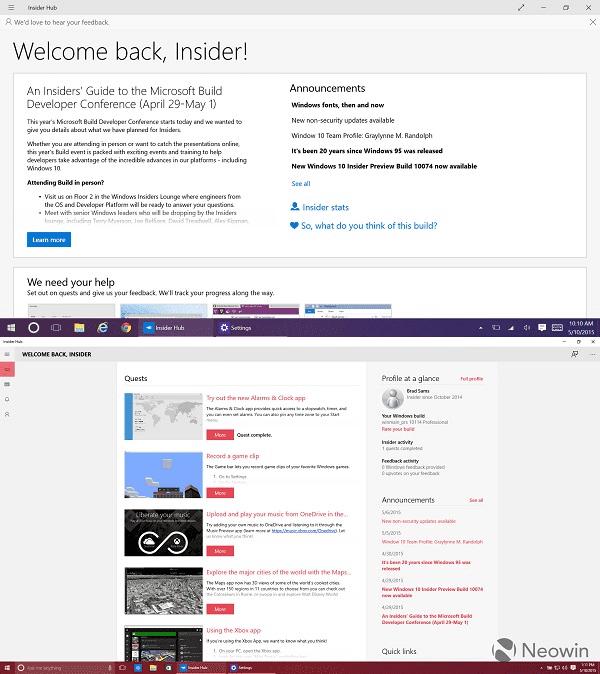 win10 10114ԤInsider hubĸıЩ