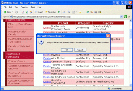 ASP.NET 2.0Ϊɾӿͻȷϣ