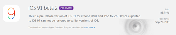 ƻٷiOS9.1ԤBeta2̼