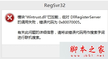 νwin8.1װʾDllRegisterServerĵʧܴΪ 80070005⣿