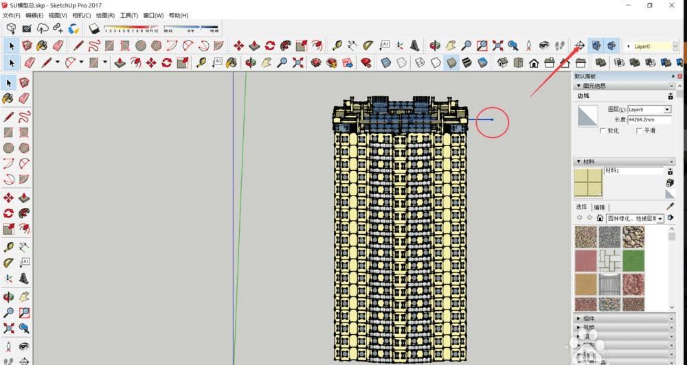 使用sketchup立体建筑图做建筑剖面图的方法